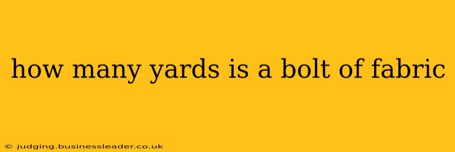 how many yards is a bolt of fabric