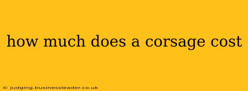 how much does a corsage cost