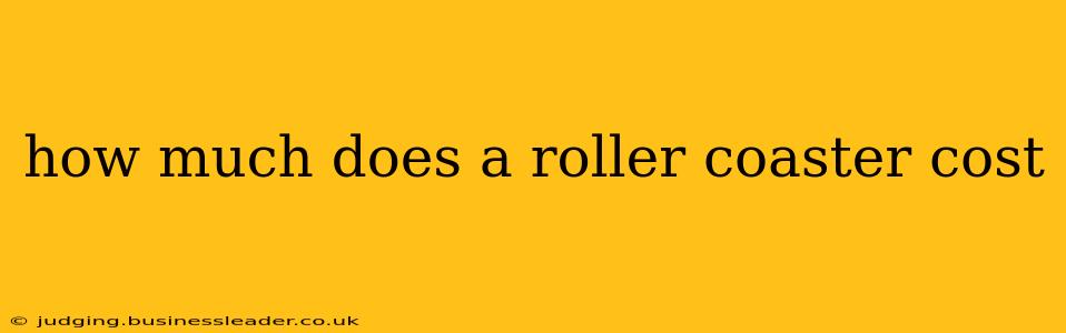 how much does a roller coaster cost