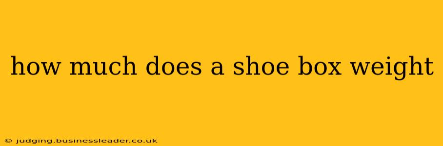 how much does a shoe box weight