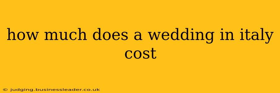 how much does a wedding in italy cost