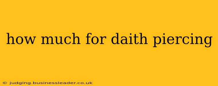how much for daith piercing