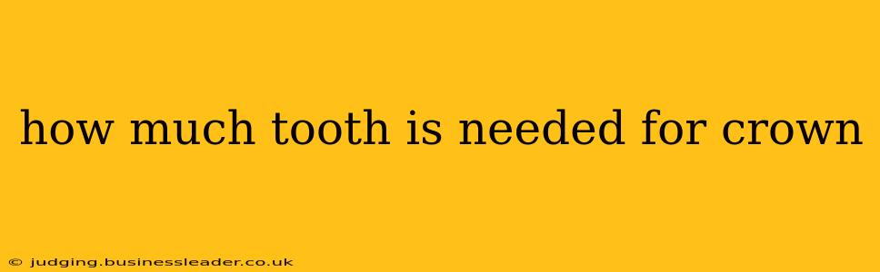how much tooth is needed for crown