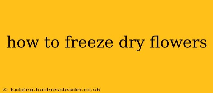 how to freeze dry flowers