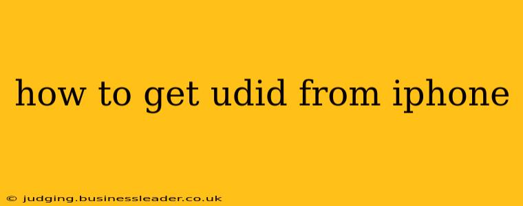 how to get udid from iphone