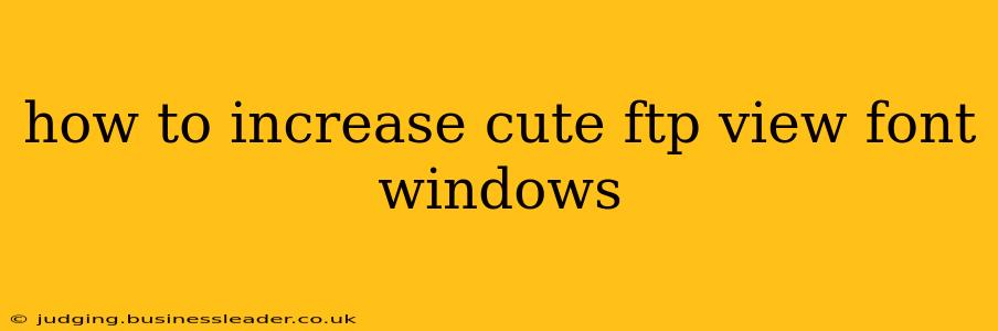 how to increase cute ftp view font windows