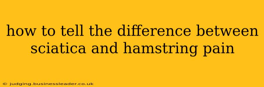 how to tell the difference between sciatica and hamstring pain