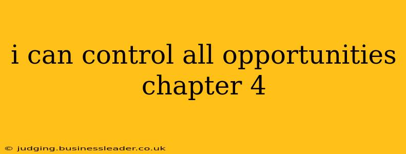 i can control all opportunities chapter 4