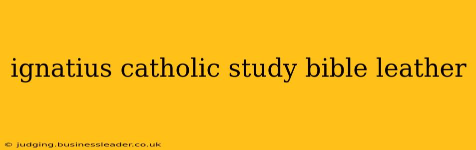 ignatius catholic study bible leather