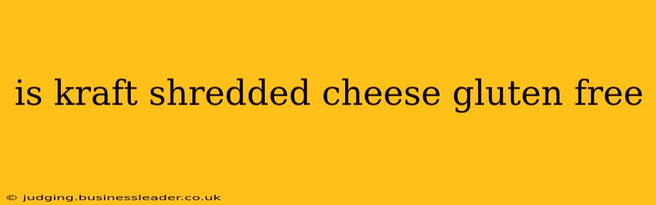 is kraft shredded cheese gluten free