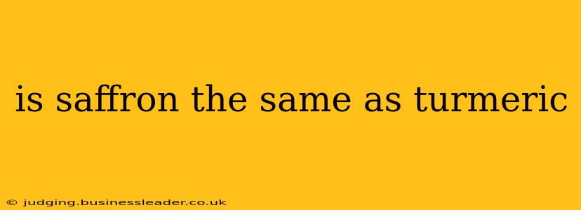 is saffron the same as turmeric