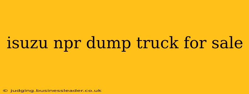 isuzu npr dump truck for sale