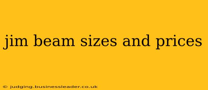jim beam sizes and prices