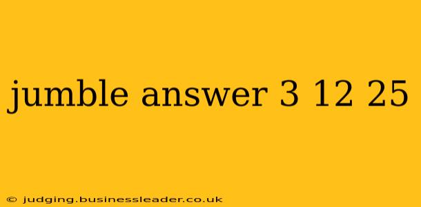 jumble answer 3 12 25