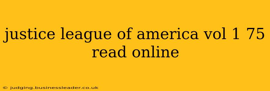 justice league of america vol 1 75 read online