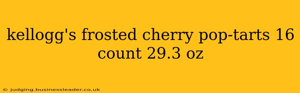 kellogg's frosted cherry pop-tarts 16 count 29.3 oz