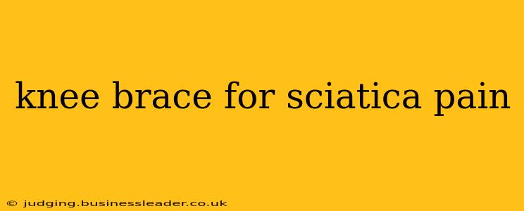 knee brace for sciatica pain