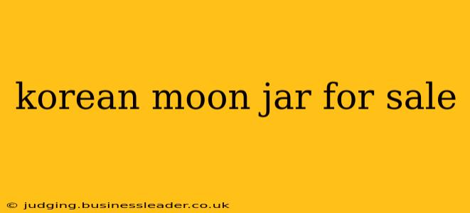 korean moon jar for sale