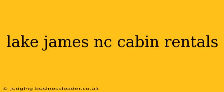 lake james nc cabin rentals