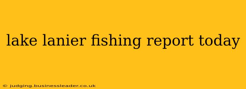 lake lanier fishing report today