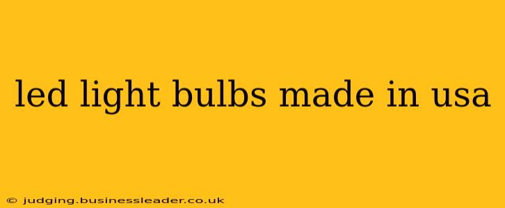 led light bulbs made in usa