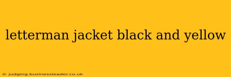 letterman jacket black and yellow