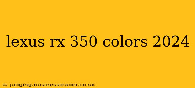 lexus rx 350 colors 2024