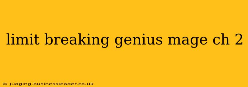 limit breaking genius mage ch 2