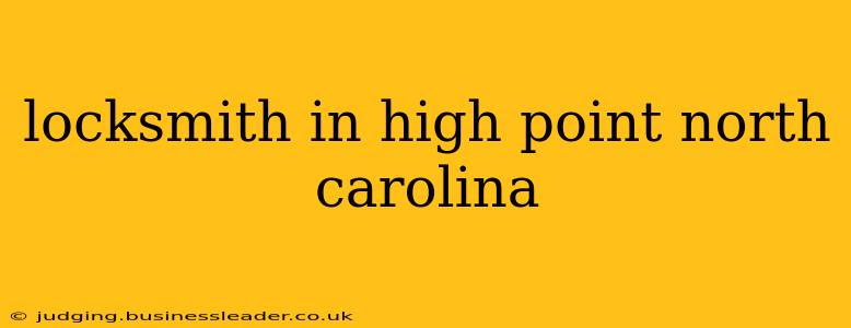 locksmith in high point north carolina
