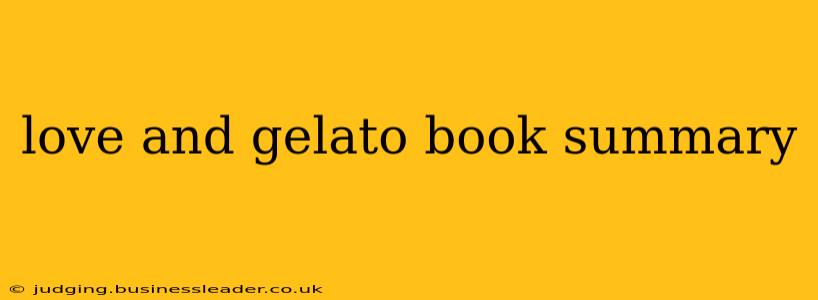 love and gelato book summary
