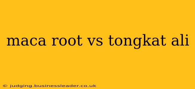 maca root vs tongkat ali