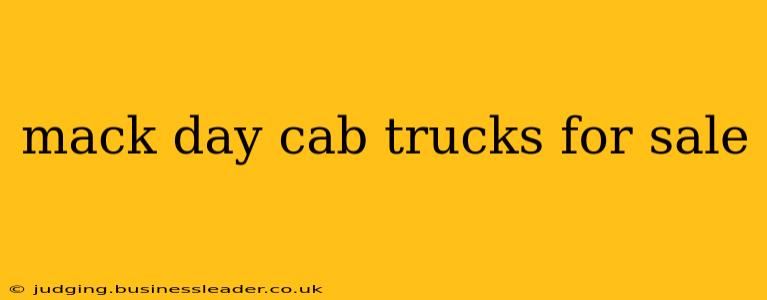 mack day cab trucks for sale