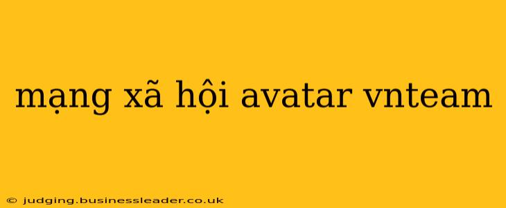 mạng xã hội avatar vnteam