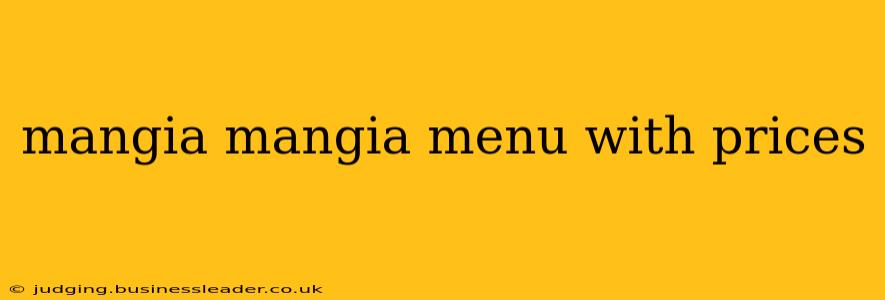 mangia mangia menu with prices