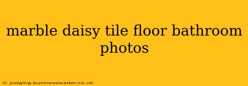 marble daisy tile floor bathroom photos