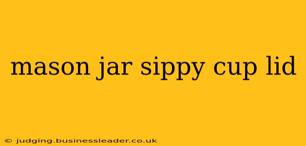 mason jar sippy cup lid
