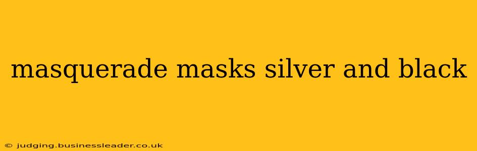 masquerade masks silver and black