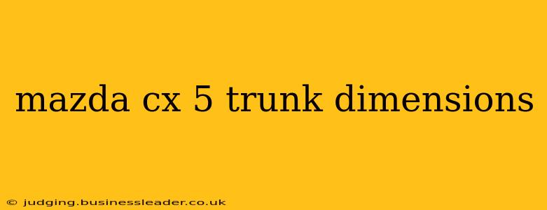 mazda cx 5 trunk dimensions