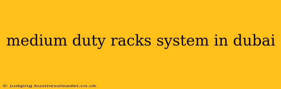 medium duty racks system in dubai