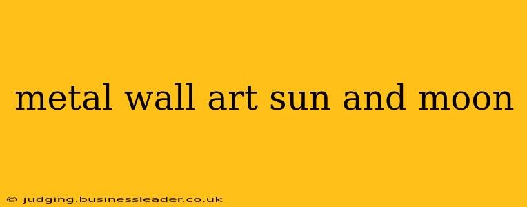 metal wall art sun and moon