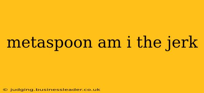 metaspoon am i the jerk