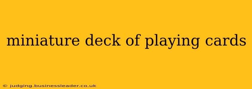 miniature deck of playing cards