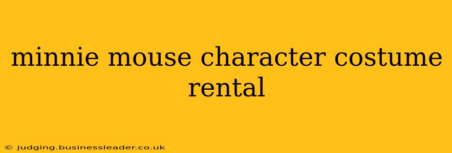 minnie mouse character costume rental