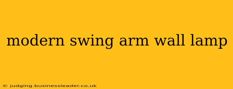 modern swing arm wall lamp