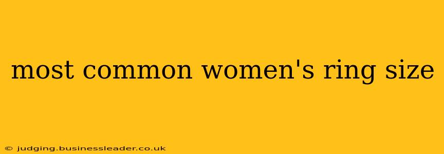 most common women's ring size