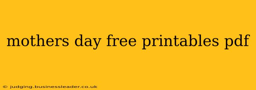 mothers day free printables pdf