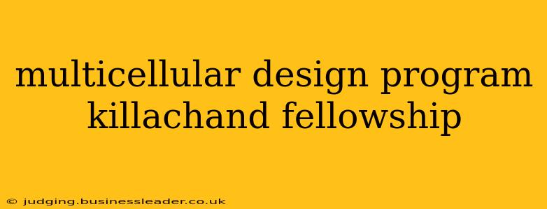 multicellular design program killachand fellowship