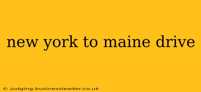 new york to maine drive