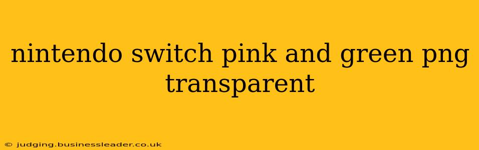 nintendo switch pink and green png transparent