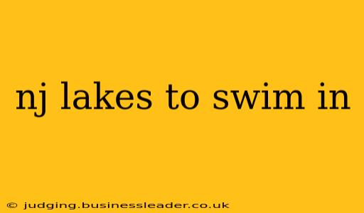 nj lakes to swim in